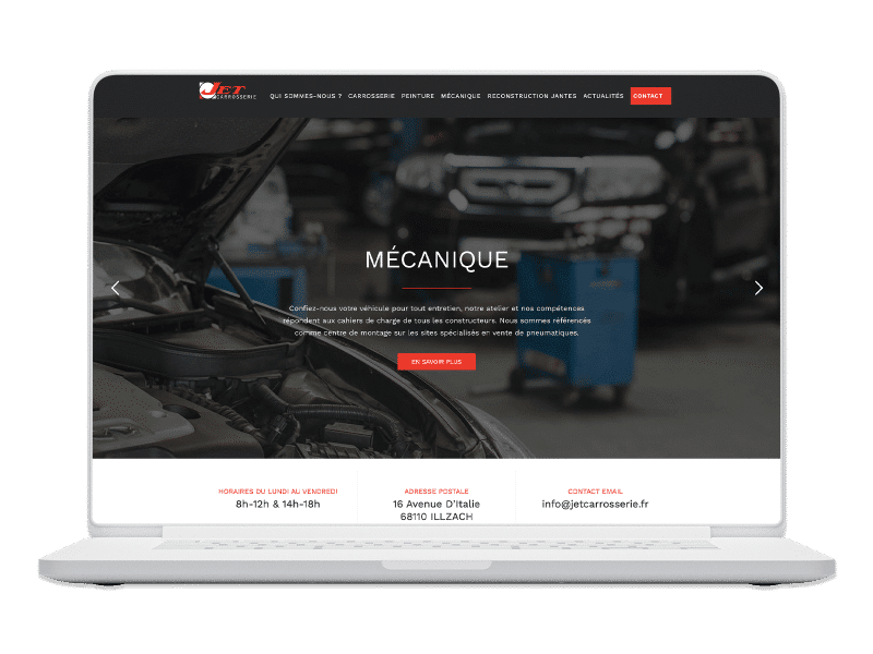 Création site internet sur mesure - Jet Carrosserie