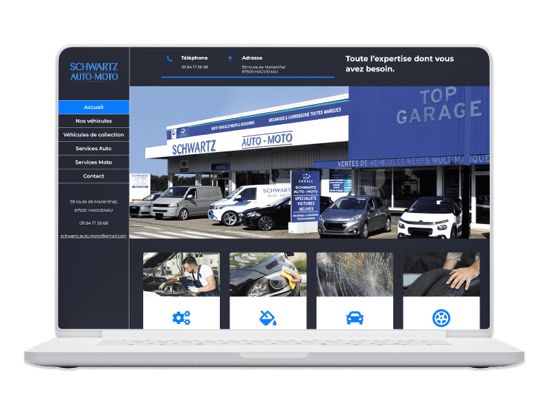 Création site internet sur mesure - Schwartz Auto Moto