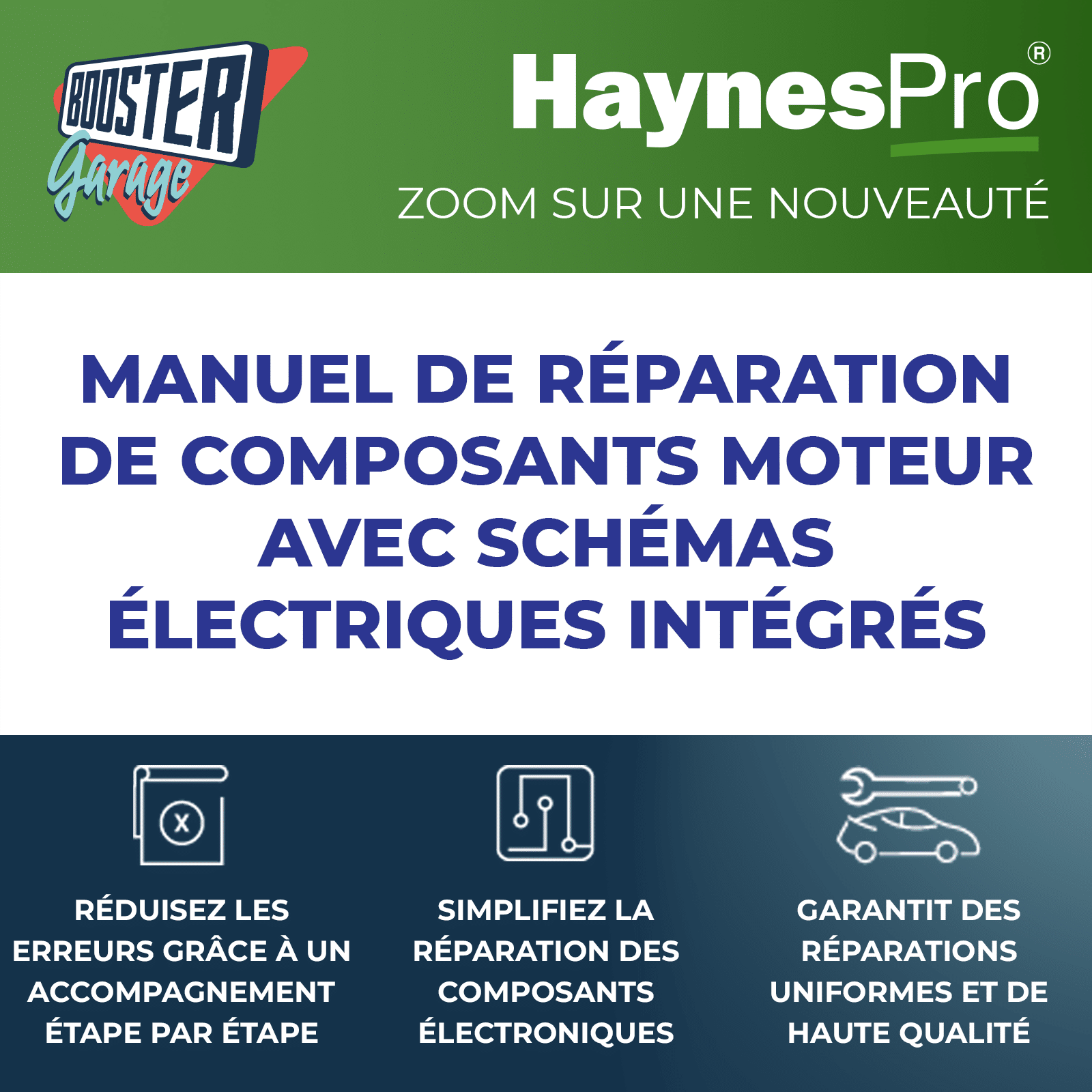 Zoom sur une nouveauté HaynesPro : Manuel de réparation de composants moteur avec schémas électriques intégrés